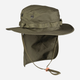 Тактическая панама мужская MIL-TEC British Boonie Hat with Neck Flap R/S"12326101 XL [182] Olive (4046872385629) - изображение 6