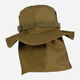 Тактична панама чоловіча MIL-TEC British Boonie Hat with Neck Flap R/S"12326105 S [120] Coyote (4046872335433) - зображення 3