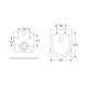 Унитаз подвесной Mixxus Premium Ellipse-0303-R Black 520x365x360mm система смыва RIMLESS (MP6464) - изображение 2