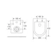Унитаз подвесной Mixxus Premium Ellipse-0302-T3 495x360x370mm система смыва Tornado 3.0 (MP6462) - изображение 2