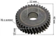 Шестерня VJ Parts електропили Rebir 5107 (d40,5*12/36 зубів ліворуч), арт. G103 - зображення 4