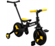Дитячий велосипед трансформер Best Trike 58195 біло чорно жовтий беговел двоколісний триколісний велосипед каталка з батьківською ручкою - изображение 1