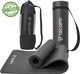 Коврик для йоги и фитнеса TECOFIT NBR 183x61x1 см Черный (TOP20106462/2) + чехол-сумка в подарок + чехол-сумка в подарок - изображение 1