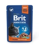 Консервований корм Brit Premium Cat Pouch Вологий корм з лососем для стерилізованих котів 100 г (1111178696) - зображення 1