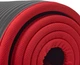Коврик для йоги и фитнеса TECOFIT NBR с отделкой края тканью 183x61x1 см Black-Red + чехол-сумка в подарок (TOP18124795) - изображение 6