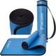 Коврик для йоги и фитнеса TECOFIT NBR с отделкой края тканью 183x61x1 см Blue-Black + чехол-сумка в подарок (TOP18124795/1) - изображение 3