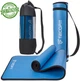 Коврик для йоги и фитнеса TECOFIT NBR с отделкой края тканью 183x61x1 см Blue-Black + чехол-сумка в подарок (TOP18124795/1) - изображение 1