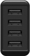 Зарядний пристрій Goobay Pro 4-way USB charger 30W Black (4040849449536) - зображення 3