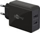 Зарядний пристрій Goobay USB-C PD Dual Fast Charger 30W Black (4040849616730) - зображення 1