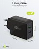 Зарядний пристрій Goobay USB-C PD Dual Fast Charger 30W Black (4040849616730) - зображення 6