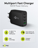 Зарядний пристрій Goobay USB-C PD GaN Multiport Fast Charger 100 W Black (4040849655555) - зображення 6