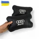 Набор автодушки 2шт на подголовник Audi / Ауди из натуральной кожи черная / Подголовник в машину - изображение 10