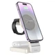 Зарядное устройство 3в1 Hoco CQ3 15W Qi magnetic charger White - изображение 4