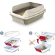 Туалет для кошек Georplast Easy с двойным дном и сеткой для просеивания наполнителя, 56x40x24 см - изображение 3