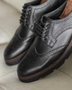 Мужские кожаные броги туфли LEGESSY SENS BLACK 42 - изображение 6