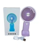 Вентилятор ручной Mini Fan HX09-1 аккумуляторный с подставкой для телефона Сиреневый с белым - изображение 4