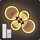 Люстра світлодіодна 517 Light 3color з пультом 112Вт Чорний (01447) - зображення 4