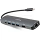 Концентратор Vinga USB-C 3.1 to HDMI+RJ45_1Gbps+3xUSB3.0+SD/TF+PD100W (VHYC8) - зображення 1