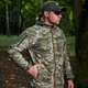 Чоловіча Куртка Combat Softshell на флісі з Капюшоном та Липучками під шеврони піксель розмір XL - зображення 3