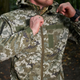 Чоловіча Куртка Combat Softshell на флісі з Капюшоном та Липучками під шеврони піксель розмір XL - зображення 4