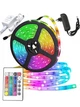 Яркая цветная влагостойкая клейкая лента RGB 3528 полный комплект светодиодная 300 LED - изображение 1