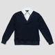 Подростковый свитшот-обманка для мальчика Smile Time Scholar OX26-03-3 164 см Синий с белым в крапинку (st_2000000190440) - изображение 5