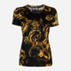 Футболка бавовняна жіноча Versace Jeans Couture vjc76hah6d8js287g89 M Чорний/Жовтий (8052019589085) - зображення 5