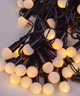 Світлодіодна гірлянда "Кульки" 18мм, 7м, 40 LED, чорний провід, 220В, статичний режим, Теплий білий - зображення 1
