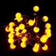 Світлодіодна гірлянда "Кульки" 18мм, 7м, 40 LED, чорний провід, 220В, статичний режим, Жовтий - зображення 3