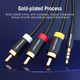 Кабель Vention AUX 3.5 mm M - 3xRCA M (Тюльпан), 1.5 m, Black (VAB-R07-B150) - изображение 4