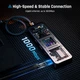 Док-станция DOCKASE Smart USB-C Hub 10 in 1 Explorer Edition, Dual 4K@60Hz, PD 3.0 100W, RJ45 Ethernet, 2 USB 3.2, 2 USB 2.0, UHS-II SD/TF Card Reader, USB C Dock (2- го поколения, 10 Гбит/с). Черный - изображение 6