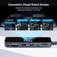Док-станция DOCKCASE Visual Smart 10-in-1 USB-C Hub, 1 Gigabit Ethernet, HDMI 4K144Hz, PD 3.0 100w, USB-C&2 USB-A 10Gbps, многопортовый адаптер USB C для MacBook Pro/Air, Dell XPS.Цвет: Серый - изображение 3