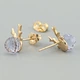 Сережки Олень з кристалами Swarovski 45528 розмір 14х12 мм колір бузковий вага 2.9 г позолота 18К - зображення 2