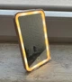 Дзеркало для Макіяжу з LED підсвічуванням Настільне Сенсорна вбудована кнопка 3 рівня яскравості Pink - зображення 6