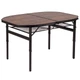 Стіл розкладний Bo-Camp Melrose Oval 120x80 cm Black/Wood look (DAS302785) - зображення 1