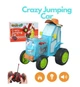 Радиоуправляемая интерактивная игрушка Веселый Трактор Crazy Jumping Car со звуковыми эффектами Голубой - изображение 2