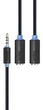ProLink 4pin 3.5 mm Stereo Plug to 4pin 2 x 3.5 mm Stereo Sockets 0.3 м Cable (PB155-0030) - изображение 1