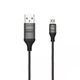 Кабель Remax RC-130m USB МicroUSB EL обмотка з підсвічуванням - гірлянда 1м чорний - зображення 3
