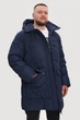 Длинный мужской пуховик Finn Flare FWB21027-101 темно-синий 3XL - изображение 2
