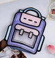 Пакет zip прозорий харчовий Портфель з фіолетовим ручкою дитячий сумочка з зип застібкою 24х28 см - зображення 6