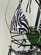 Женский раздельный купальник бикини c удлиненными завязками SUNBURN ZEBRA черно-белый размер S - изображение 7