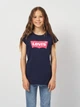 Детская футболка для девочки Levis Lvg Batwing Tee 3EK825-C6Y-LZ 122-128 см (8A) Темно-синяя (3666643067939) - изображение 1