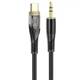 Аудио-кабель HOCO UPA25 Transparent Discovery Edition AUX 3.5 to Type-C Digital Audio Conversion Cable Black (6931474791177) - изображение 1