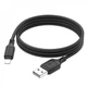 Кабель HOCO X90 Cool USB to Lightning silicone charging data cable 1m 2.4A Black (6931474788405) - изображение 4