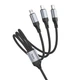 Кабель HOCO X102 Fresh 3-in-1 charging data cable(iP+Micro+Type-C) 1m. Black - зображення 1