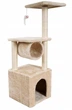 Когтеточка-домик Bonro B-94 для кошек 31 х 31 х 93 см бежевая (21-76-42400592) - изображение 1