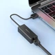 Кабель-перехiдник BOROFONE DH7 Ricco USB ethernet adapter(100 Mbps) Black (6941991106194) - изображение 5