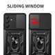Чехол Hide Shield для Samsung Galaxy A35 5G / A356 бампер противоударный с подставкой кольцом Black - изображение 4