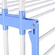 Многоярусная складная напольная сушилка для белья и одежды Garment Rack With 76,5 х 66,5 х 173 Белая-Синя - изображение 6