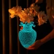 Стеклянная светящаяся в темноте ваза для цветов, Avatar 21см - изображение 2